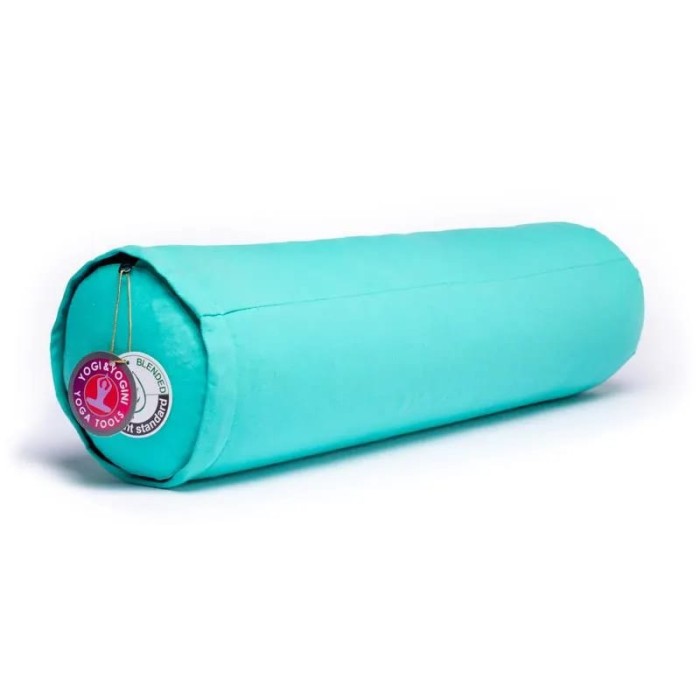Bawełniany bolster Yogi & Yogini turkusowy.jpg