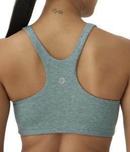Manduka Dhara Scoop Biustonosz  Black Sage Heather 