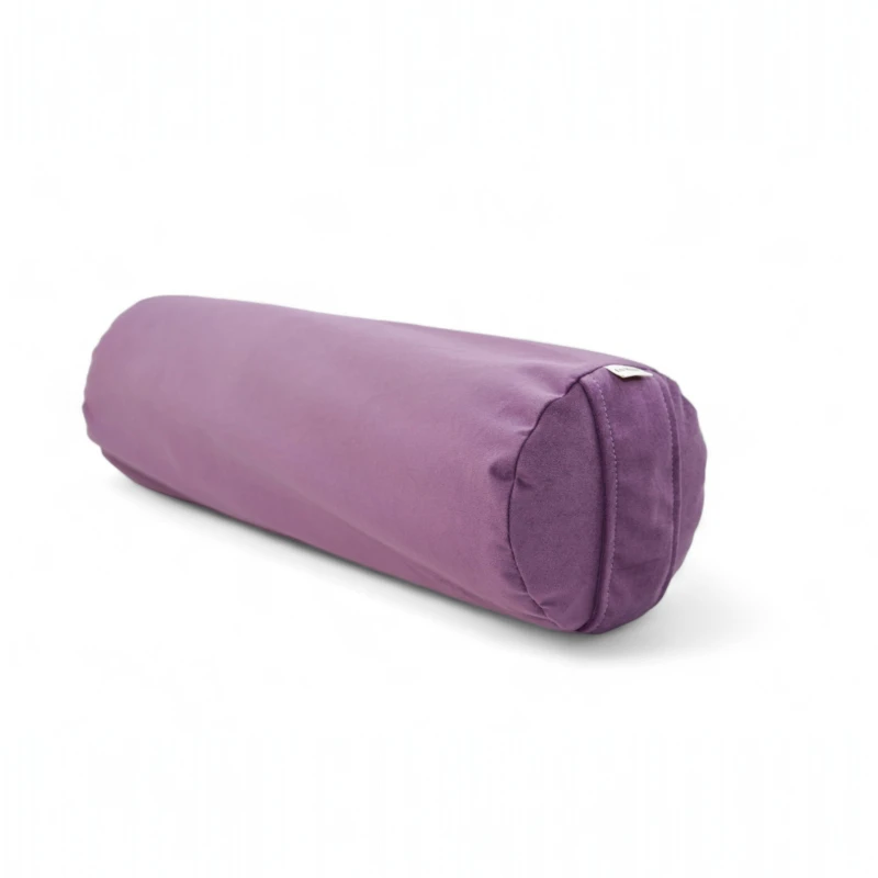 Pokrowiec na wałek z łuską gryki, bolster - fioletowy-1.jpg