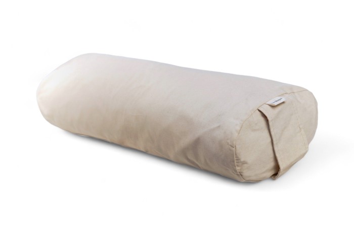 Wałek do jogi z gryką, bolster- natural cotton flat.jpg