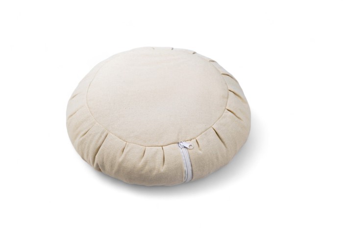 Poduszka do medytacji, zafu z gryką - natural cotton flat-1.jpg