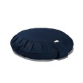 Poduszka do medytacji, zafu z gryką - natural cotton flat granatowa.jpg
