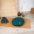 Poduszka do medytacji, zafu z gryką - natural cotton flat zielona-2.jpg